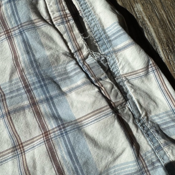 American Eagle Outfitters Longer Length Plaid Men’s Shorts Size 34 100% Cotton - Picture 3 of 7